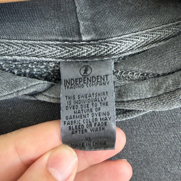 Men's Gray Hoodie - Picture 3 of 4